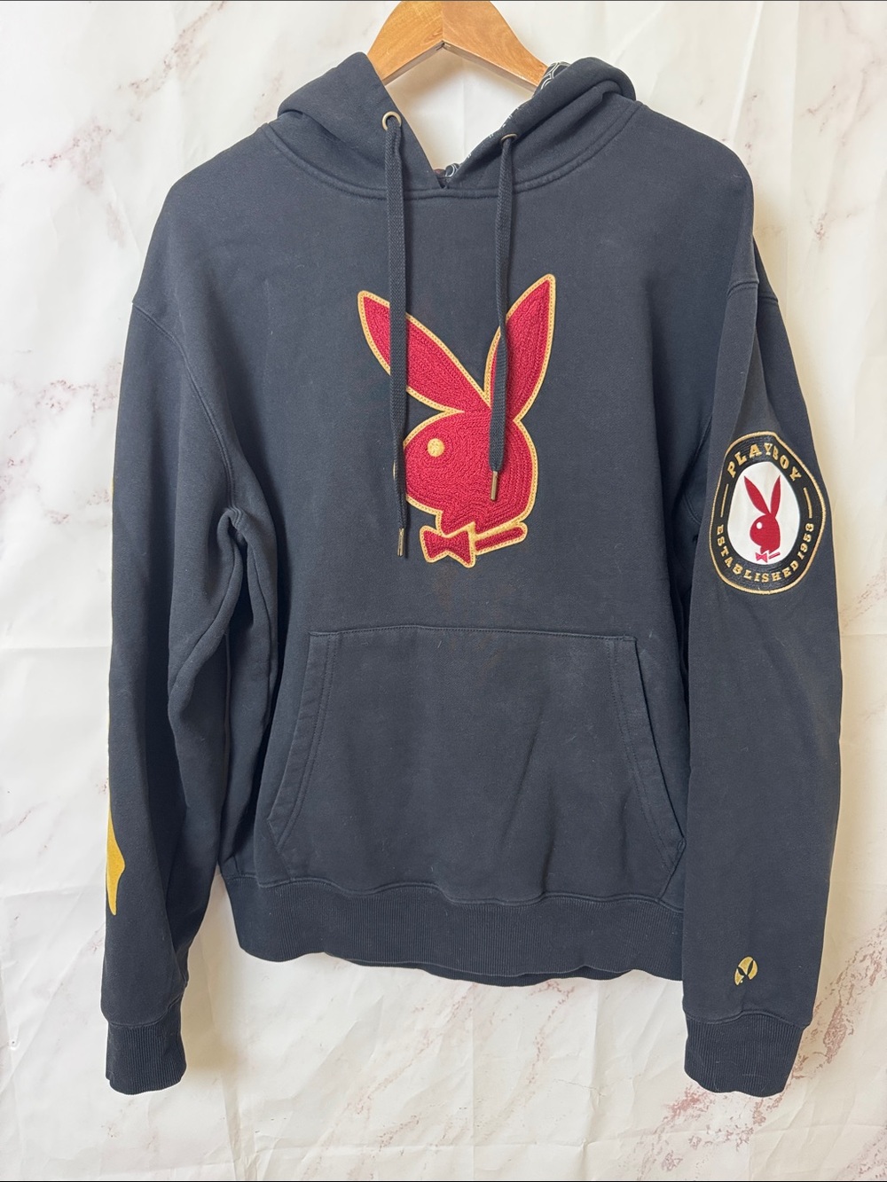 PLAYBOY x Lids Hoodie with Red & Gold Bunny Crest